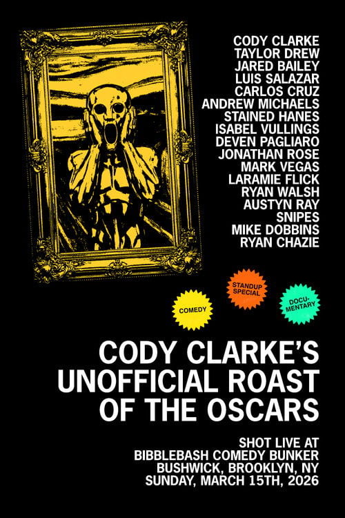 Watch Cody Clarke's Unofficial Roast of the Oscars 2026 online