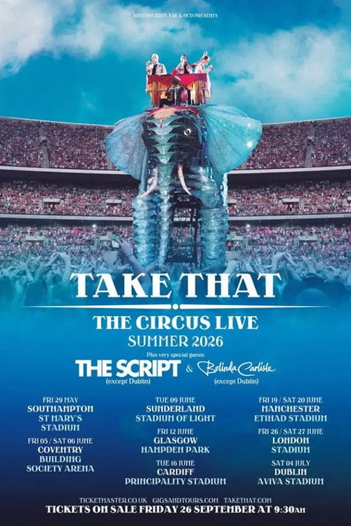 Дивитися фільм Take That live from Etihad Stadium 2026 онлайн
